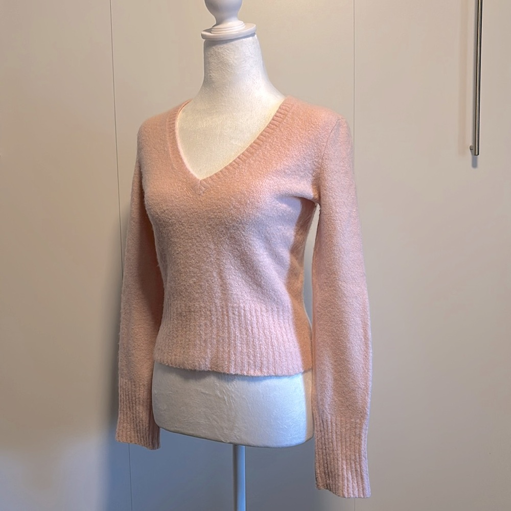 Express Soft Pink V-neck Sweater